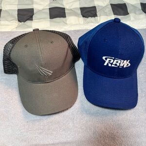 Gray and Blue Baseball Caps